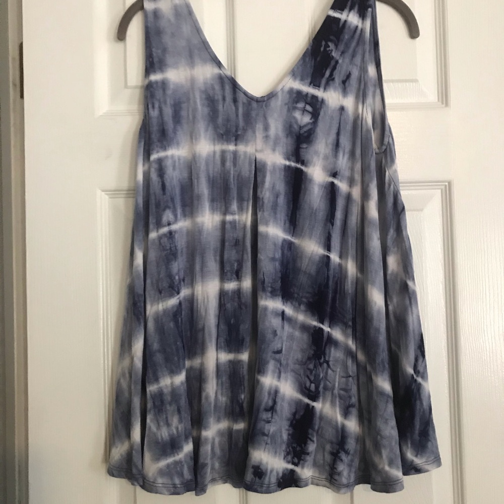 Navy cotton tie dye tank